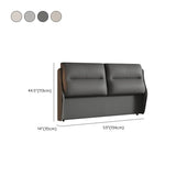 Rectangle Upholstered Free-Standing Headboard with Legs #size