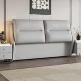 Rectangle Upholstered Free-Standing Headboard with Legs Image - 4