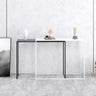 Rectangular Alloy Black-White Extendable Console Table Image - 1