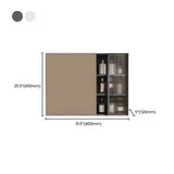 Rectangular Aluminum Beige Mirror Medicine Cabinet Image - 19