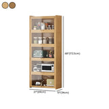 Rectangular Bamboo Kitchen Storage Display Cabinet Image - 17