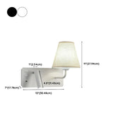 Rectangular Base 2-Light Mini Bedside Reading Wall Lamp #size