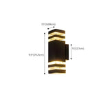 Rectangular Black LED Outdoor Up Down Wall Lights Image - 16