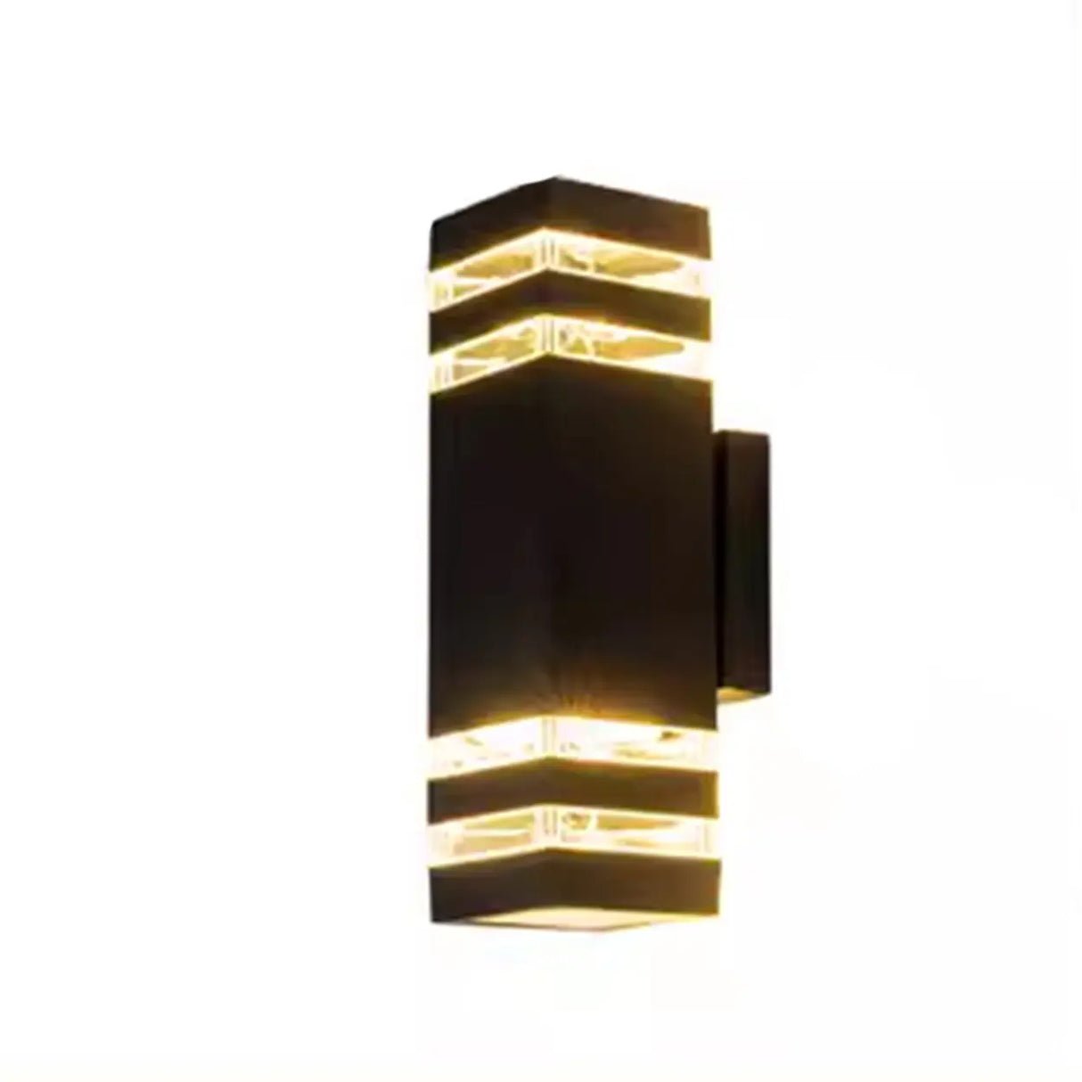 Rectangular Black LED Outdoor Up Down Wall Lights Image - 7