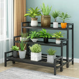 Rectangular Black Mesh Metal Indoor Storage Plant Stand Image - 1