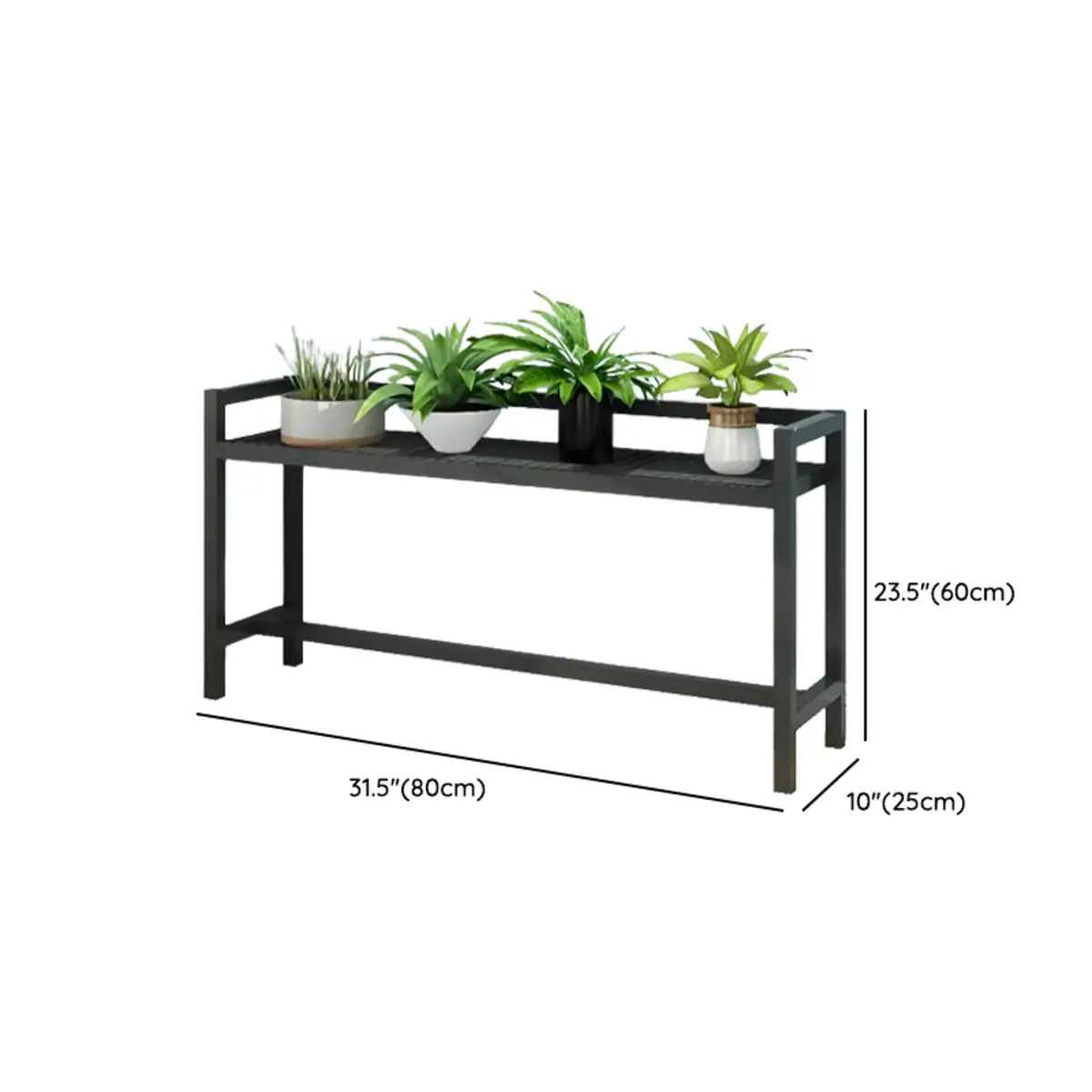 Rectangular Black Mesh Metal Indoor Storage Plant Stand Image - 15