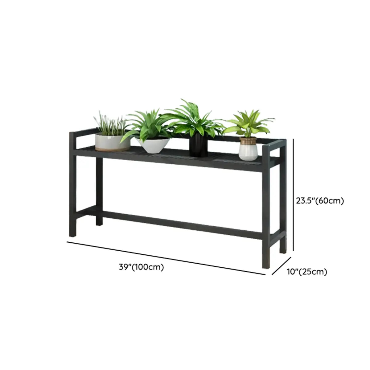 Rectangular Black Mesh Metal Indoor Storage Plant Stand Image - 16