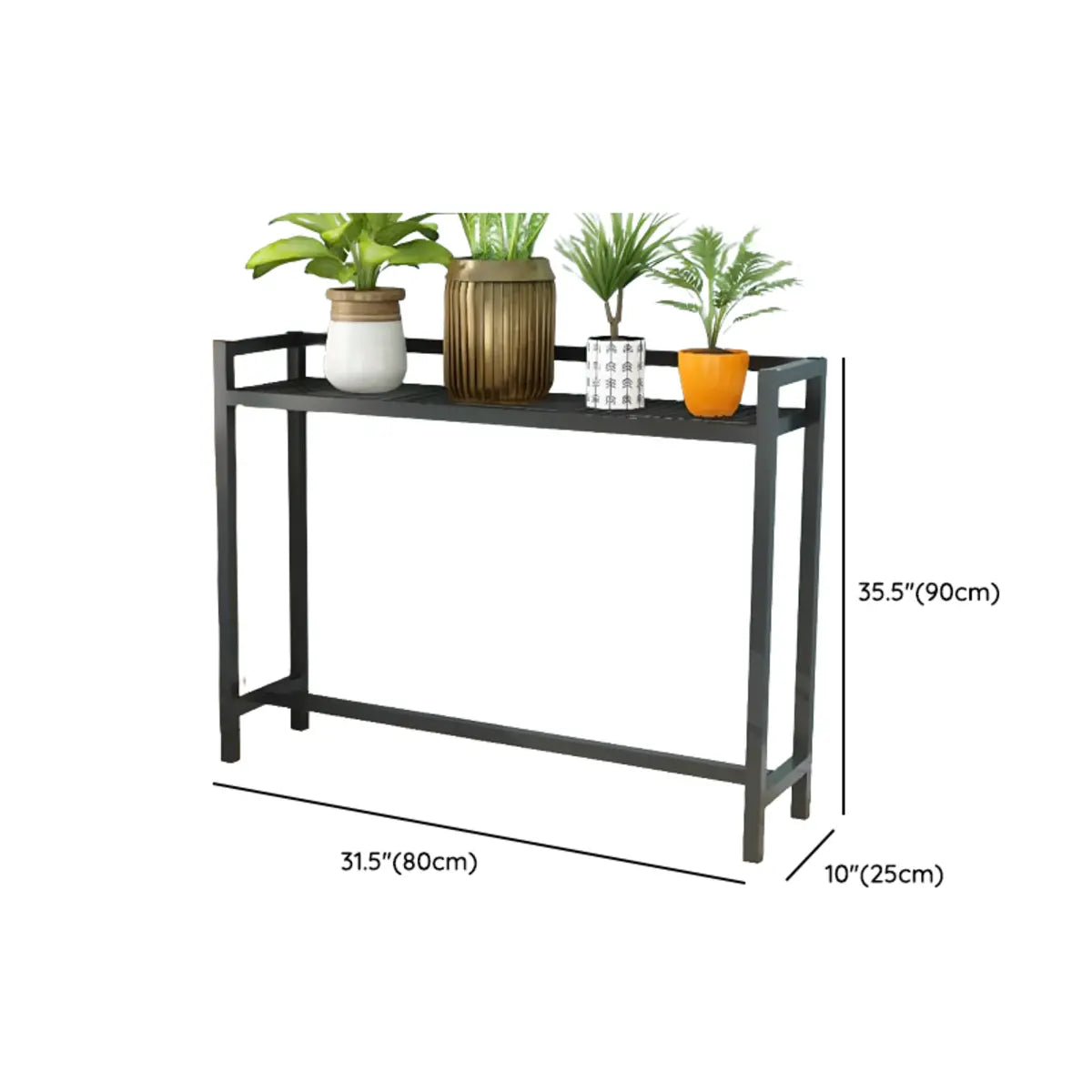 Rectangular Black Mesh Metal Indoor Storage Plant Stand Image - 18