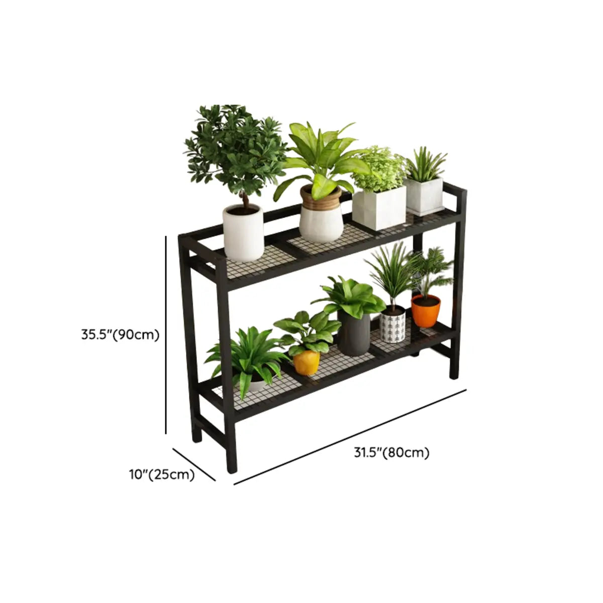 Rectangular Black Mesh Metal Indoor Storage Plant Stand Image - 21