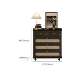 Rectangular Black Wood Double Dresser with Drawers Image - 25