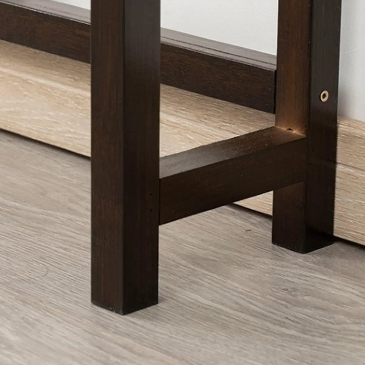 Rectangular Brown Bamboo Slim Entryway Console Table Image - 21