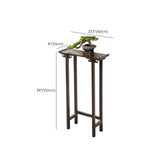 Rectangular Brown Bamboo Slim Entryway Console Table Image - 29