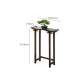 Rectangular Brown Bamboo Slim Entryway Console Table Image - 31