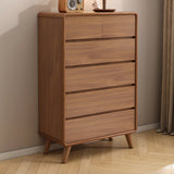 Rectangular Brown Wood Storage Soft-Close Drawers Chest Image - 12