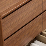 Rectangular Brown Wood Storage Soft-Close Drawers Chest Image - 13