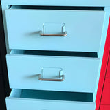 Rectangular Casters Metal Small Filing Cabinet Organizer Image - 16