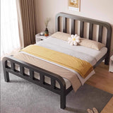 Rectangular Easy Assembly Metal Black Queen Open-Frame Bed Image - 4