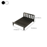 Rectangular Iron Black Queen Slat Bed with Headboard Image - 14