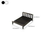 Rectangular Iron Black Queen Slat Bed with Headboard Image - 18