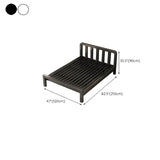 Rectangular Iron Black Queen Slat Bed with Headboard Image - 19