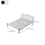 Rectangular Metal Black Headboard and Footboard Slat Bed #size