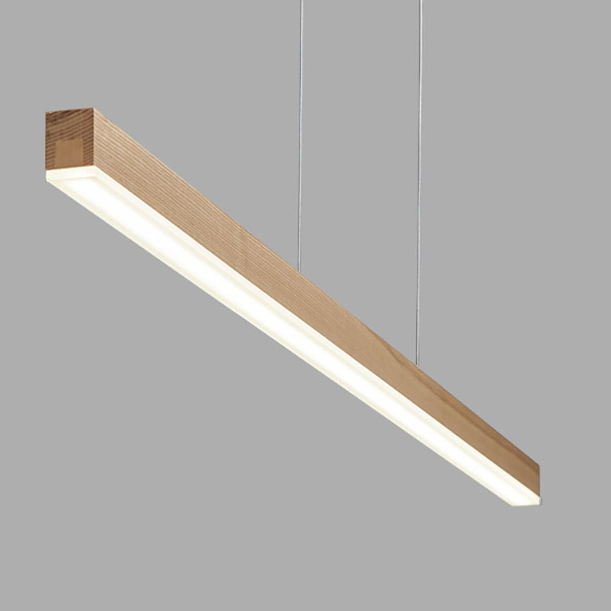 Rectangular Minimalist Wooden Island Pendant Light Image - 10