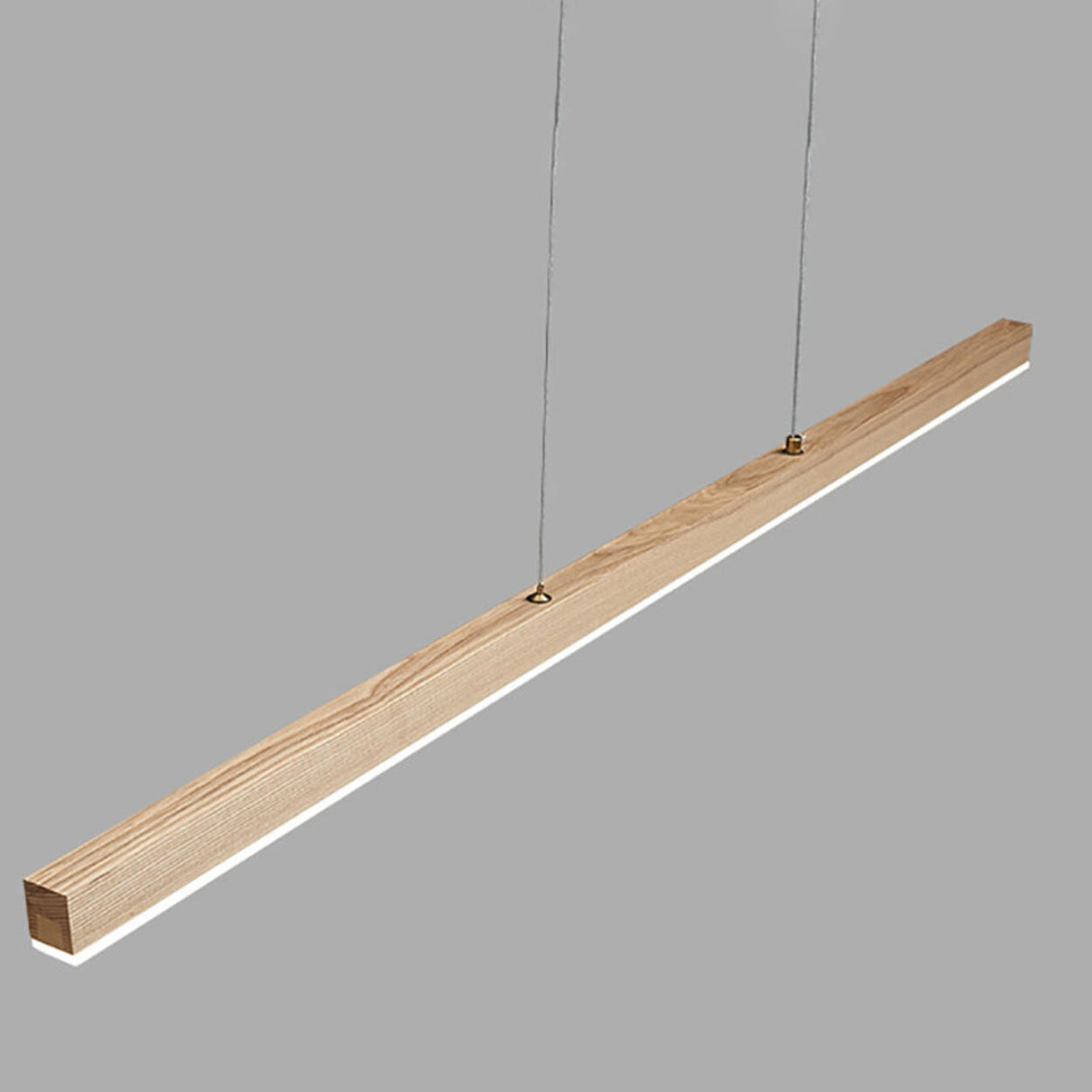 Rectangular Minimalist Wooden Island Pendant Light Image - 8