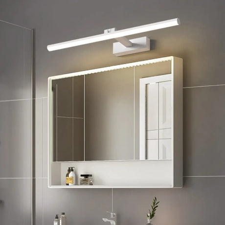 Rectangular Modern Black LED Bathroom Vanity Light Image - 2