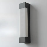 Rectangular Modern Black Steel Exterior Wall Light Image - 13