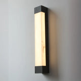 Rectangular Modern Black Steel Exterior Wall Light Image - 14