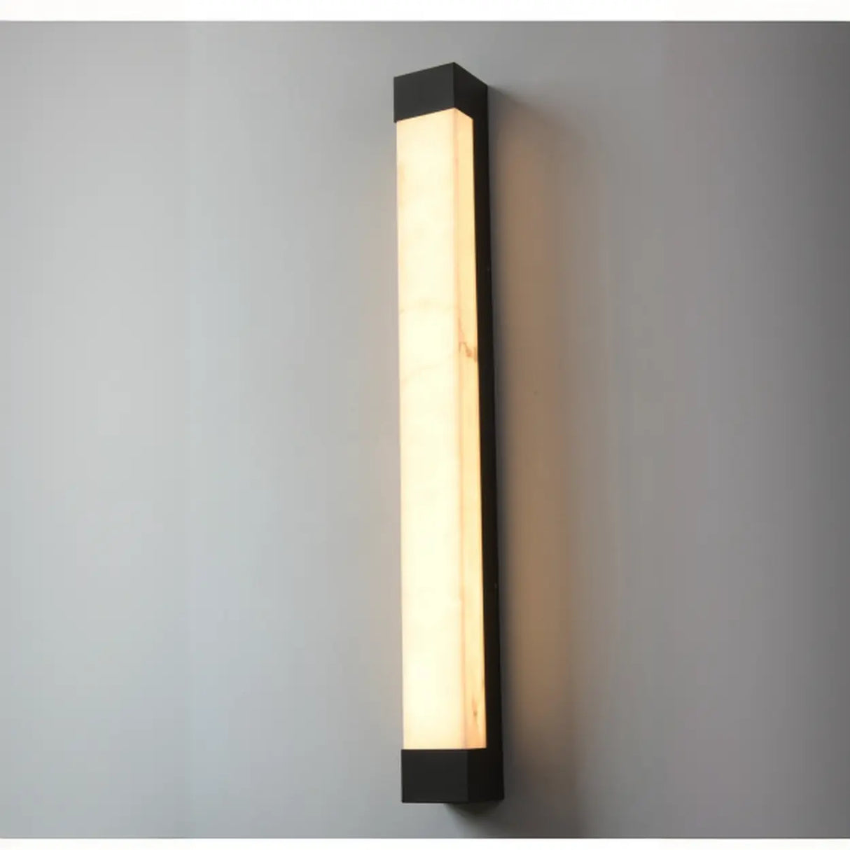 Rectangular Modern Black Steel Exterior Wall Light Image - 15