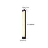 Rectangular Modern Black Steel Exterior Wall Light Image - 22