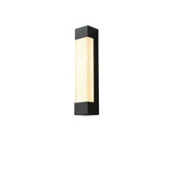 Rectangular Modern Black Steel Exterior Wall Light Image - 5