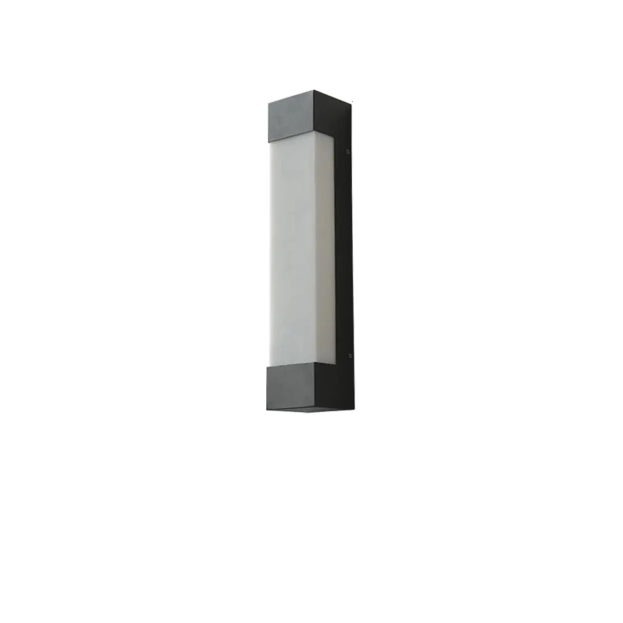 Rectangular Modern Black Steel Exterior Wall Light Image - 6