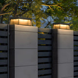 Rectangular Modern Metal Outdoor Black Table Lamp Image - 14