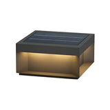 Rectangular Modern Metal Outdoor Black Table Lamp Image - 6