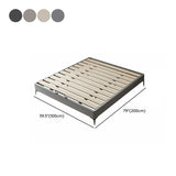 Rectangular Pine Wood Grey Adjustable Height Slat Bed #size