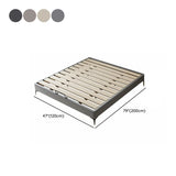 Rectangular Pine Wood Grey Adjustable Height Slat Bed Image - 13