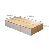 Rectangular Platform Wood Storage Bed with Drawers Image - 16