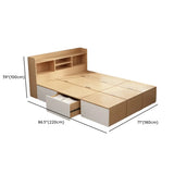 Rectangular Platform Wood Storage Bed with Drawers Image - 24