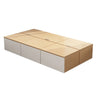 Rectangular Platform Wood Storage Bed with Drawers Image - 9