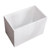 Rectangular PMMA White Small Freestanding Bathtub Image - 4