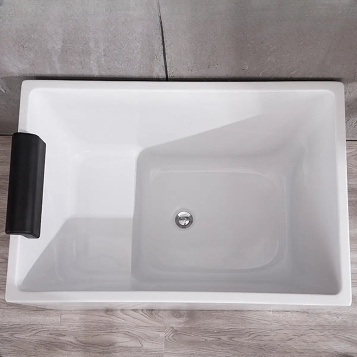 Rectangular PMMA White Small Freestanding Bathtub Image - 8