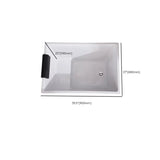 Rectangular PMMA White Small Freestanding Bathtub #size