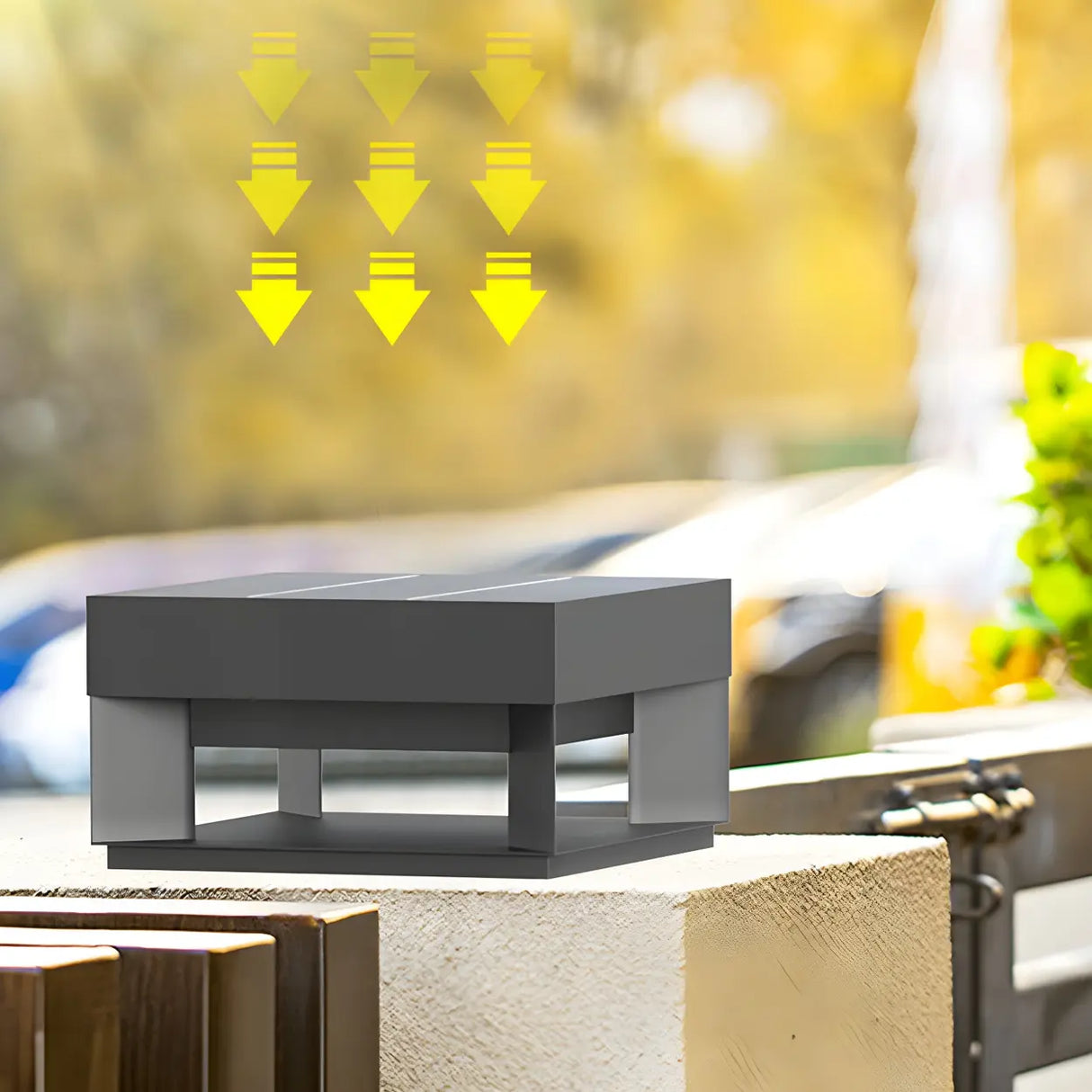 Rectangular Simple Outdoor Aluminum Black Post Light Image - 15