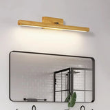 Rectangular Simple Wooden Wall Mounted Vanity Light Image - 1