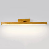 Rectangular Simple Wooden Wall Mounted Vanity Light Image - 2