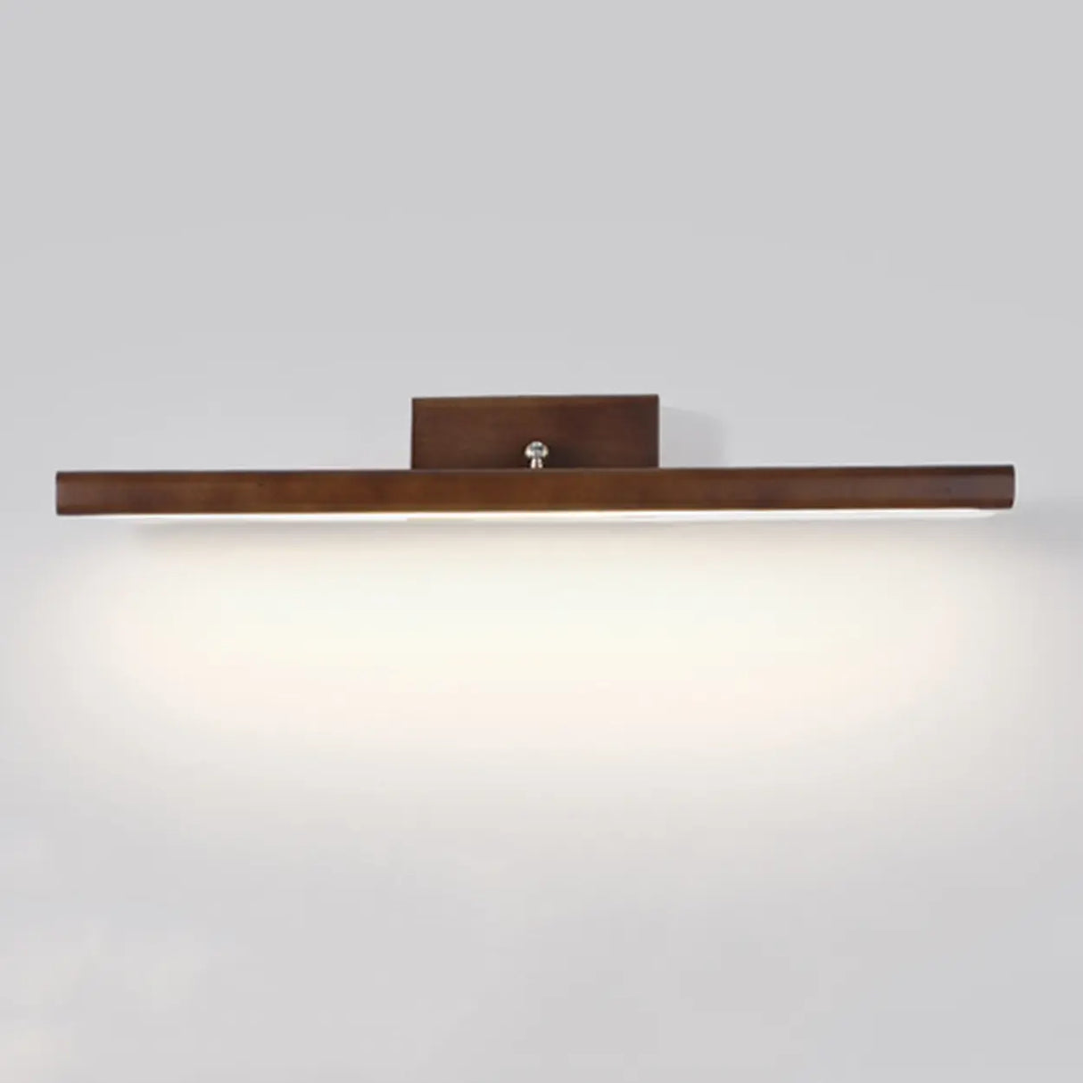 Rectangular Simple Wooden Wall Mounted Vanity Light Image - 3