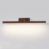 Rectangular Simple Wooden Wall Mounted Vanity Light Image - 3