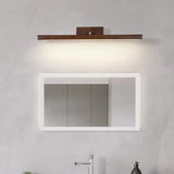 Rectangular Simple Wooden Wall Mounted Vanity Light Image - 5